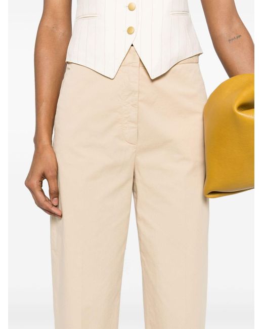 Antonelli Natural Poplin Cropped Trousers