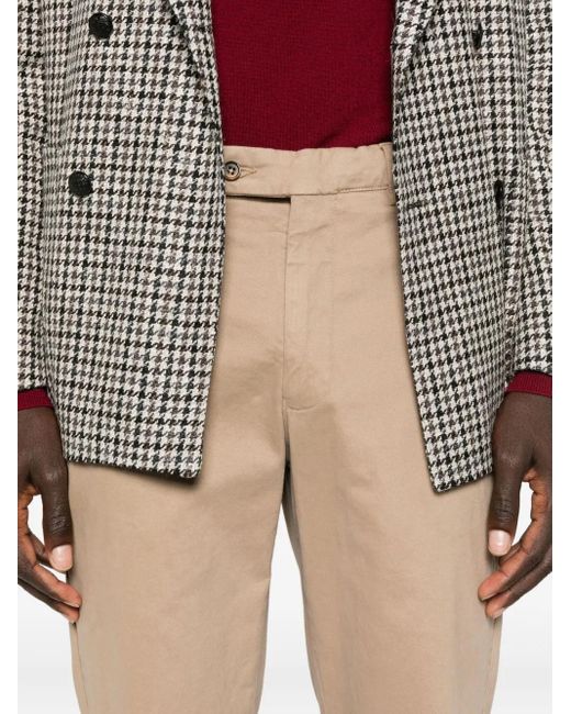 Berwich Natural Flat-Front Trousers for men