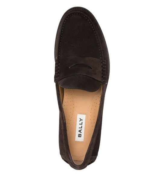 Bally Brown Suede Loafers for men