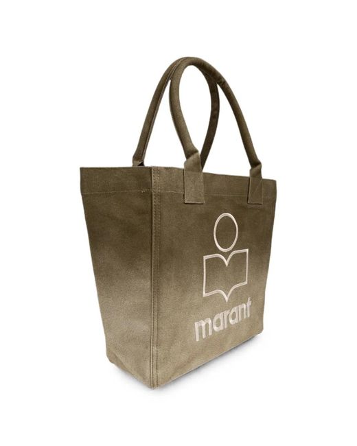 Isabel Marant Natural Yenky Logo-Embroidered Tote Bag