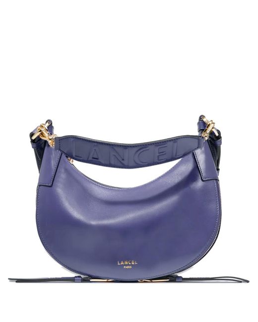 Lancel Blue Origami Logo Tote Bag