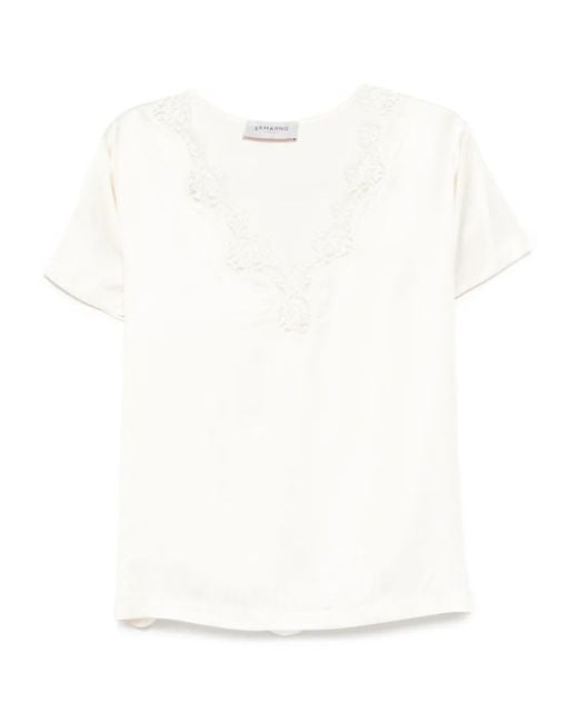 Haut À Bords En Dentelle ERMANNO FIRENZE en coloris White