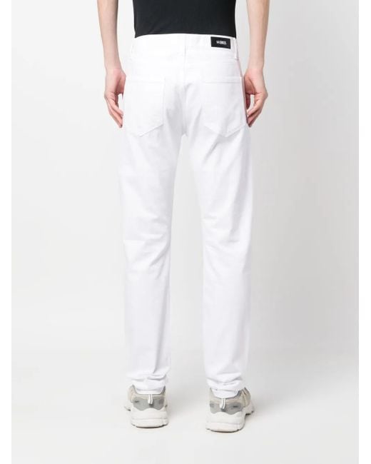 14 Bros White Logo-Patch Straight-Leg Jeans for men