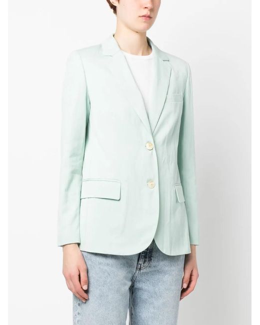 Twinset Green Plain Single-Breasted Blazer