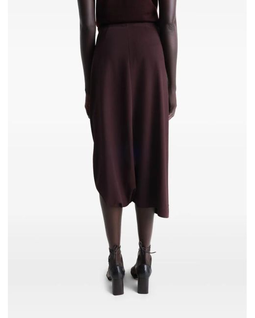 Lemaire Purple Twisted-Hem Midi Skirt