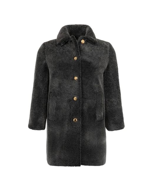 Miu Miu Black Button-Up Coat