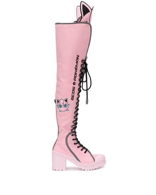 Gcds Pink Pokémon Themed Knee-high Boots