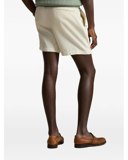 Polo Ralph Lauren White Corduroy Logo-Embroidered Shorts for men