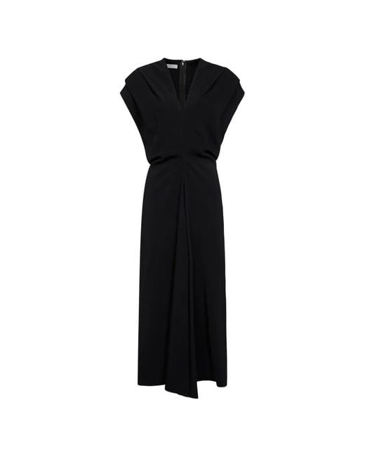 Co. Black V-Neck Midi Dress
