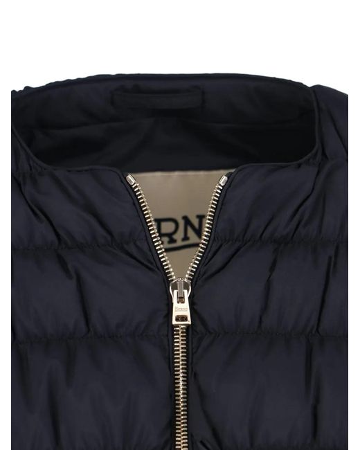 Herno Blue Veste À Fermeture Zippée