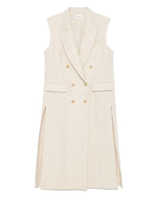 P.A.R.O.S.H. Natural Linen Coat