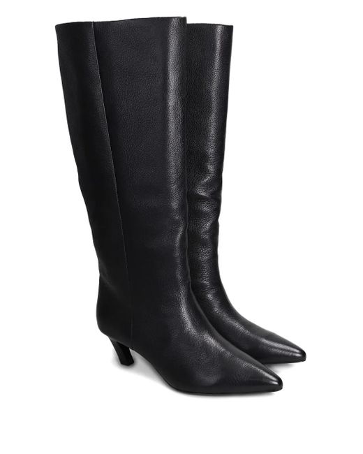 Ash Black Leather Boots