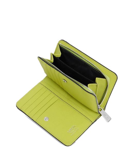 Lancel Yellow Eckiges Bcbg Portemonnaie