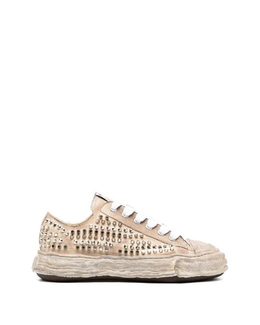 Maison Mihara Yasuhiro White Stud-Embellished Sneakers for men