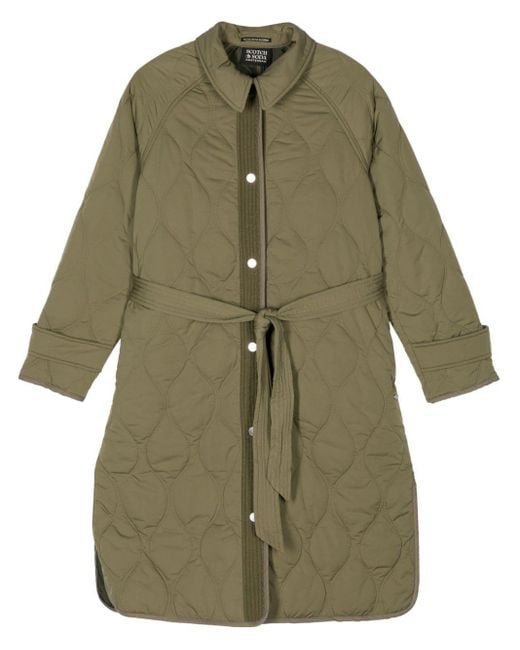 Scotch & Soda Green Gesteppter Mantel