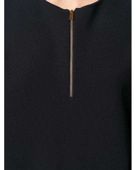 Stella McCartney Black Zip-Front Knitted Top