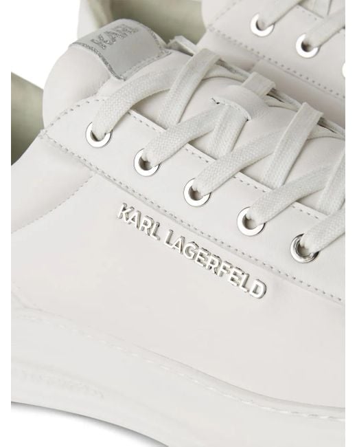 Karl Lagerfeld White Ikon Nft Kapri Leather Sneakers for men