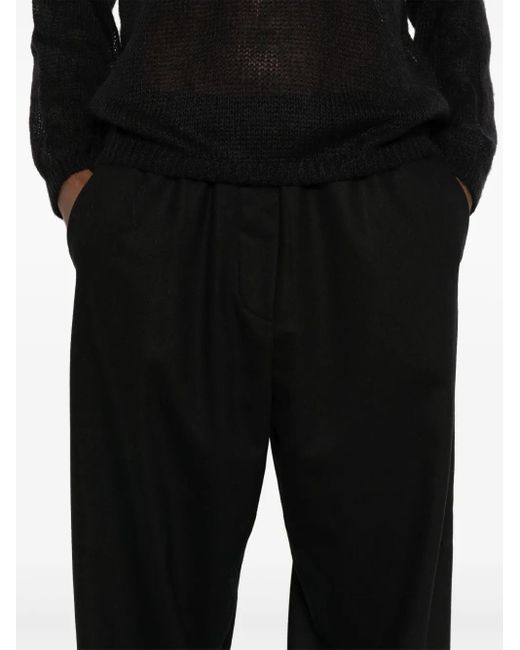 Giorgio Armani Black Flannel Trousers