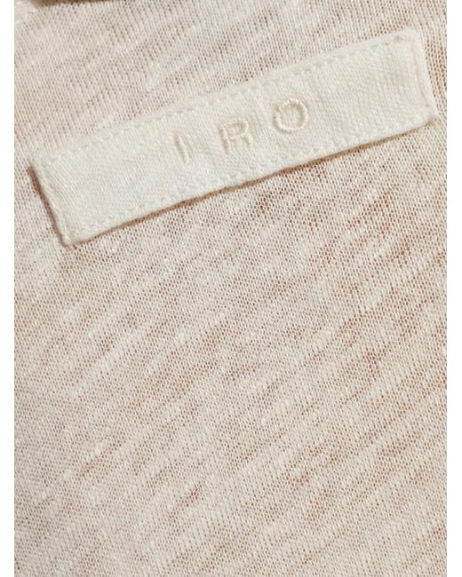 IRO White Destinee Cropped Long-Sleeve Sweater