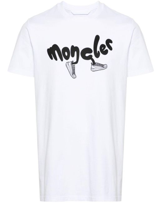Moncler T-shirt Met Logoprint in het White voor heren