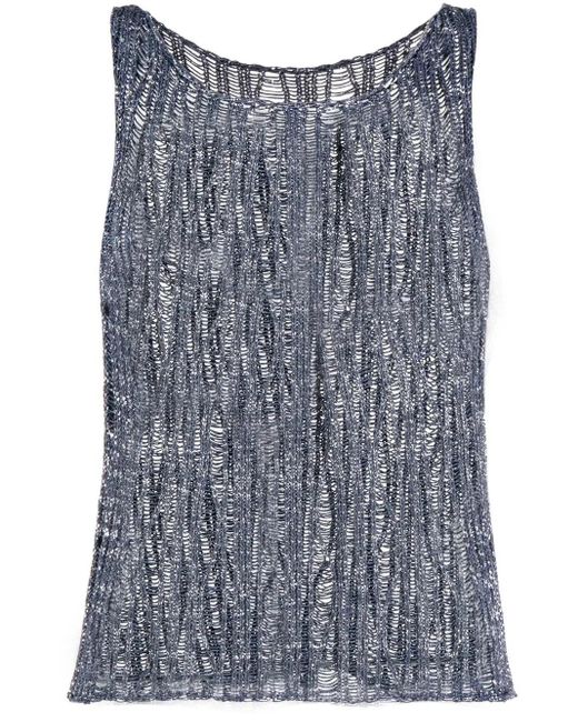 Voz Gebreide Tanktop in het Blue