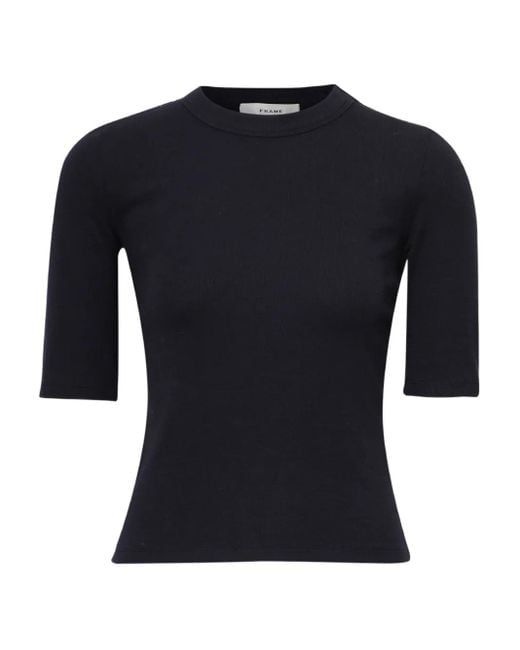 FRAME T-Shirt Met Ronde Hals in het Black