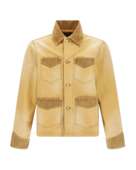 Chaqueta Sierra con panel Wales Bonner de color Yellow