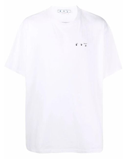 Off-White c/o Virgil Abloh White Caravaggio Paint Over T-Shirt for men