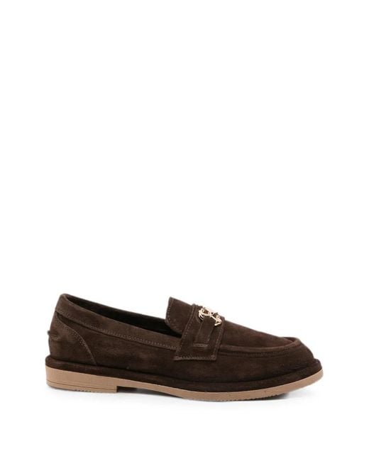 SERGIO MORETTI FIRENZE Brown Suede Horsebit Loafers