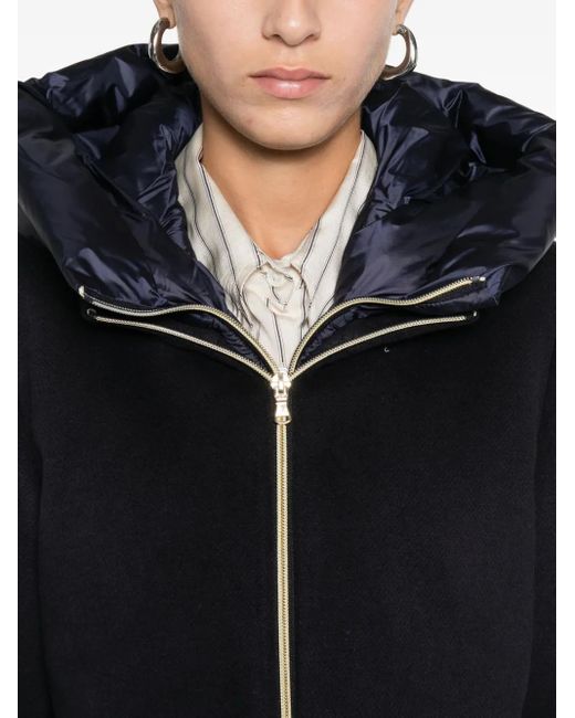 Cappotto Monopetto Bacio Con Cappuccio di Marella in Black