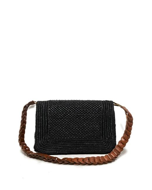 IBELIV Black Milano Braided-Strap Shoulder Bag