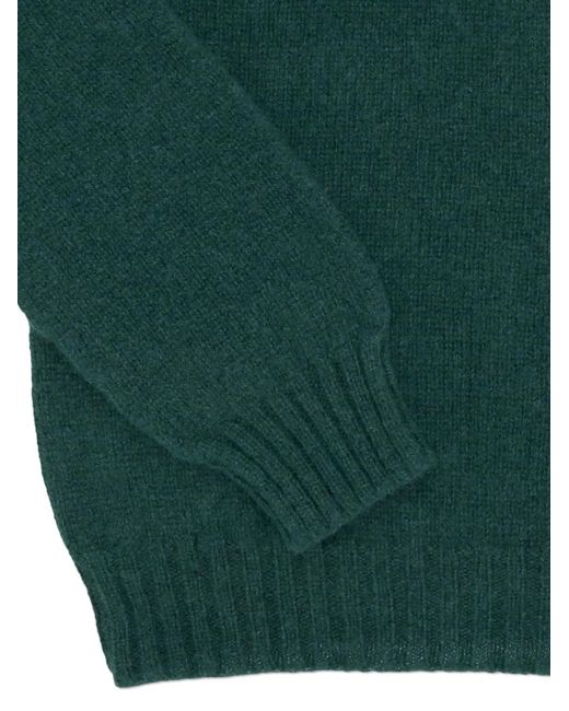 Fortela Green Shetlandcrewneck Wool Sweater for men