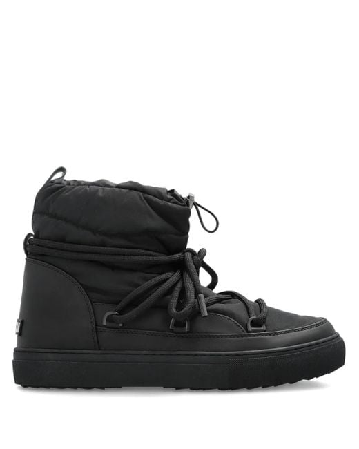 Inuikii Black Drawstring Lace-Up Boots for men
