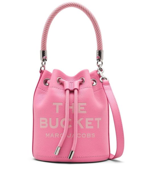 Marc Jacobs The Leather Bucket Tas in het Pink