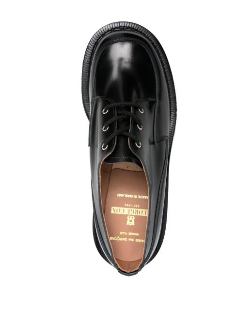 Comme des Garçons Black Leather Platform Derby Shoes for men