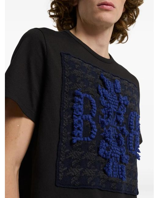 Barrie Black Logo-Patch T-Shirt