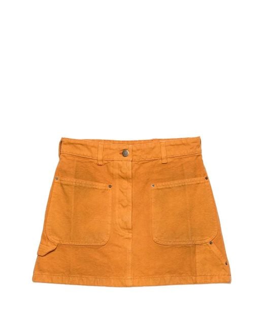 Prada Orange Canvas Miniskirt