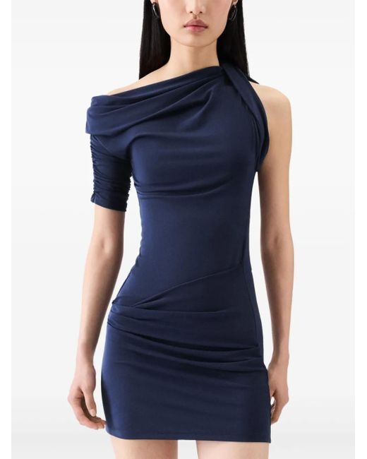 Jacquemus Blue One-Shoulder Mini Dress