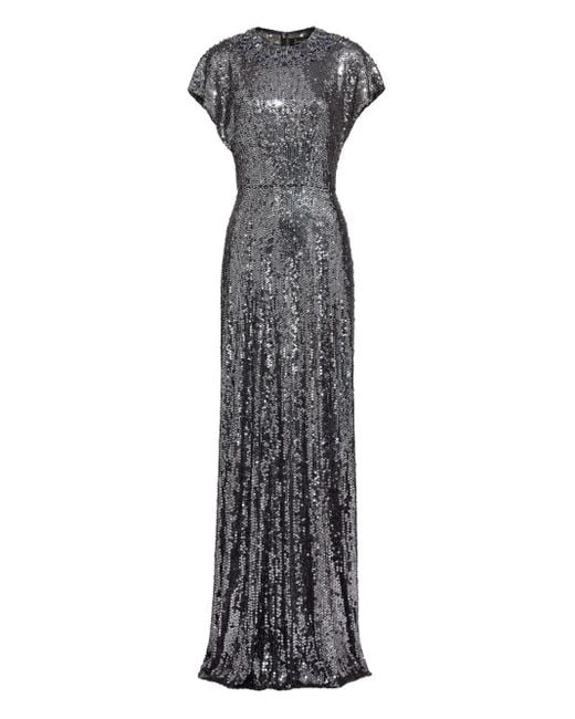 Jenny Packham Gray Odisha Abendkleid Mit Pailletten