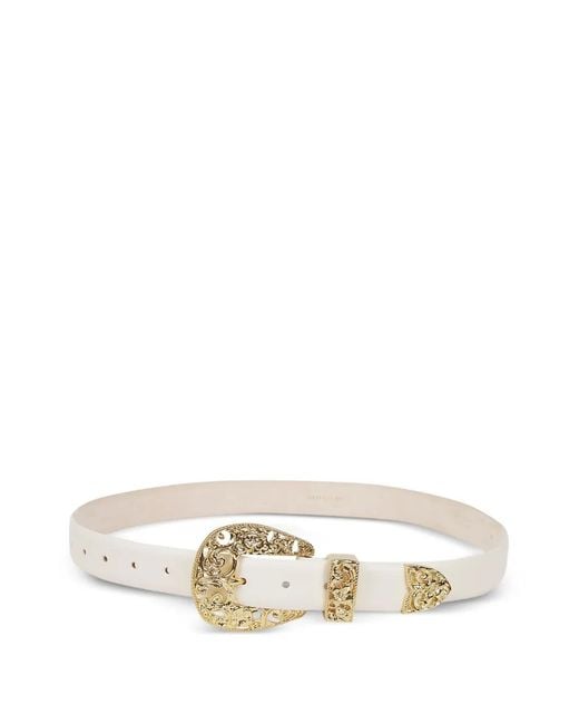 DEHANCHE White Versailles Filigree-Buckle Belt