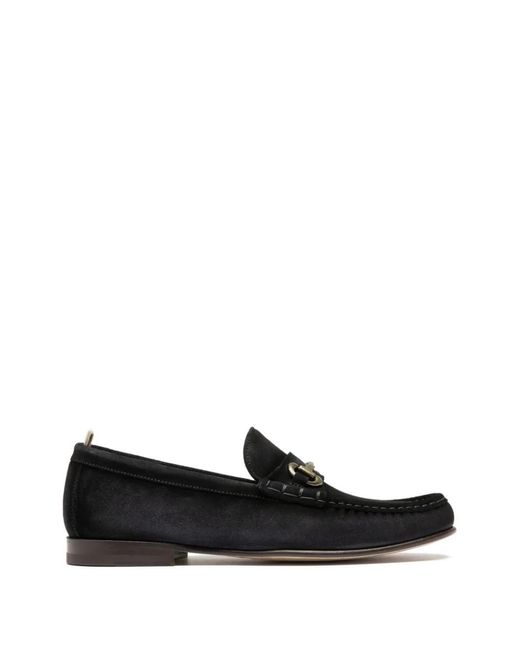 Officine Creative Black Balfron Horsebit Suede Loafers for men