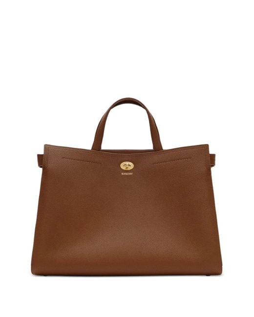 Burberry Brown Medium Cotswolds Check Tote Bag