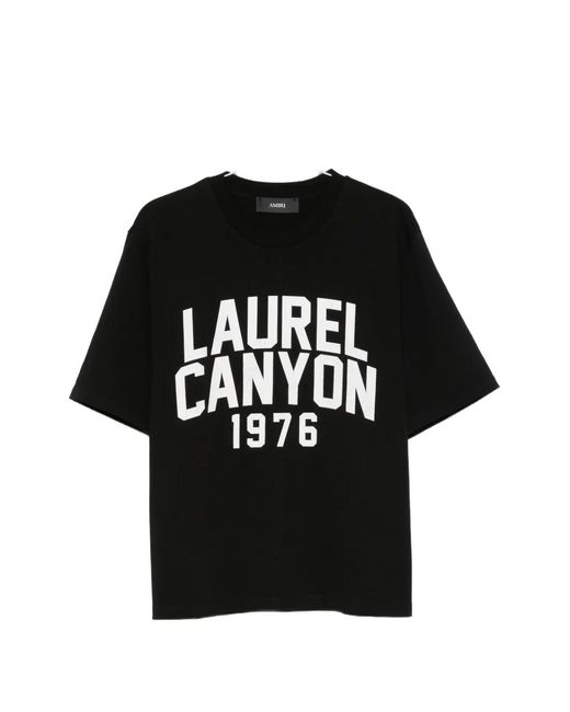 Amiri Black Logo-Print T-Shirt for men