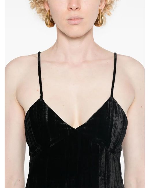 Saint Laurent Black Velvet Mini Dress