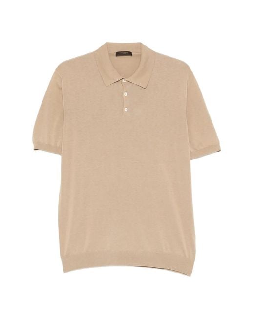Zanone Natural Buttoned Polo Shirt for men