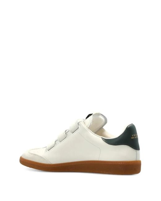 Isabel Marant White Beth Touch-Strap Sneakers
