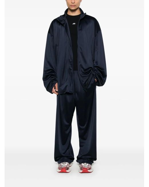 Balenciaga Blue Zip-Up Sweatshirt for men