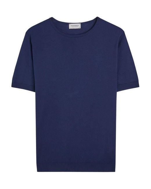John Smedley Blue Belden Short-Sleeve T-Shirt for men