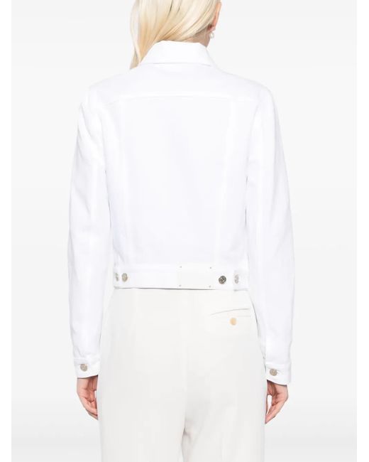 Ralph Lauren White Cropped Denim Jacket