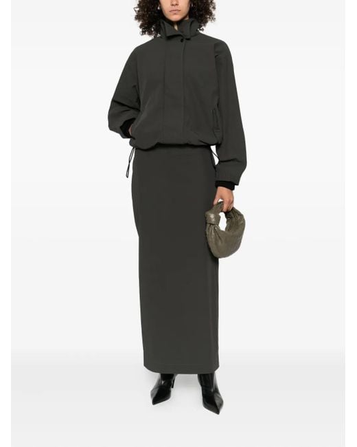St. Agni Black Low-Waist Column Maxi Skirt